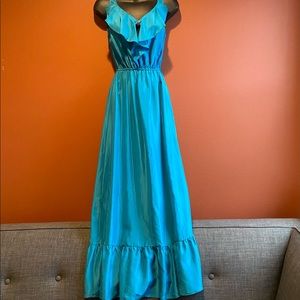 Anthropologie Blue Maxi Dress (Size 0)